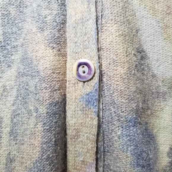 Gabriella T knit cardigan cherubs pattern sz M silk blend - Picture 4 of 7